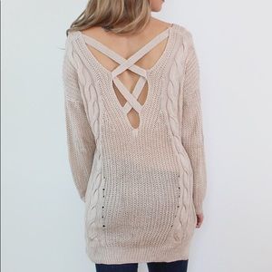 Cross Back Sweater